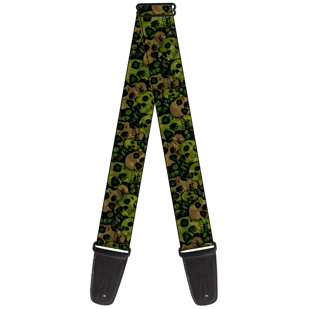 Guitar Strap - Camo Olive Black Skull Yard2 Guitar Straps Buckle-Down   