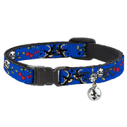 Cat Collar Breakaway - Lucky CLOSE-UP Blue Breakaway Cat Collars Buckle-Down   