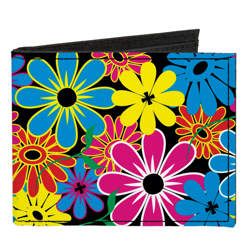 Canvas Bi-Fold Wallet - Americana Federal Reserve Seal Weathered Gray Black Canvas Bi-Fold Wallets Buckle-Down   