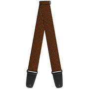 Guitar Strap - Bone & Paw Monogram Brown Orange Guitar Straps Buckle-Down   