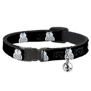 Cat Collar Breakaway - Owls Black White1 Breakaway Cat Collars Buckle-Down   