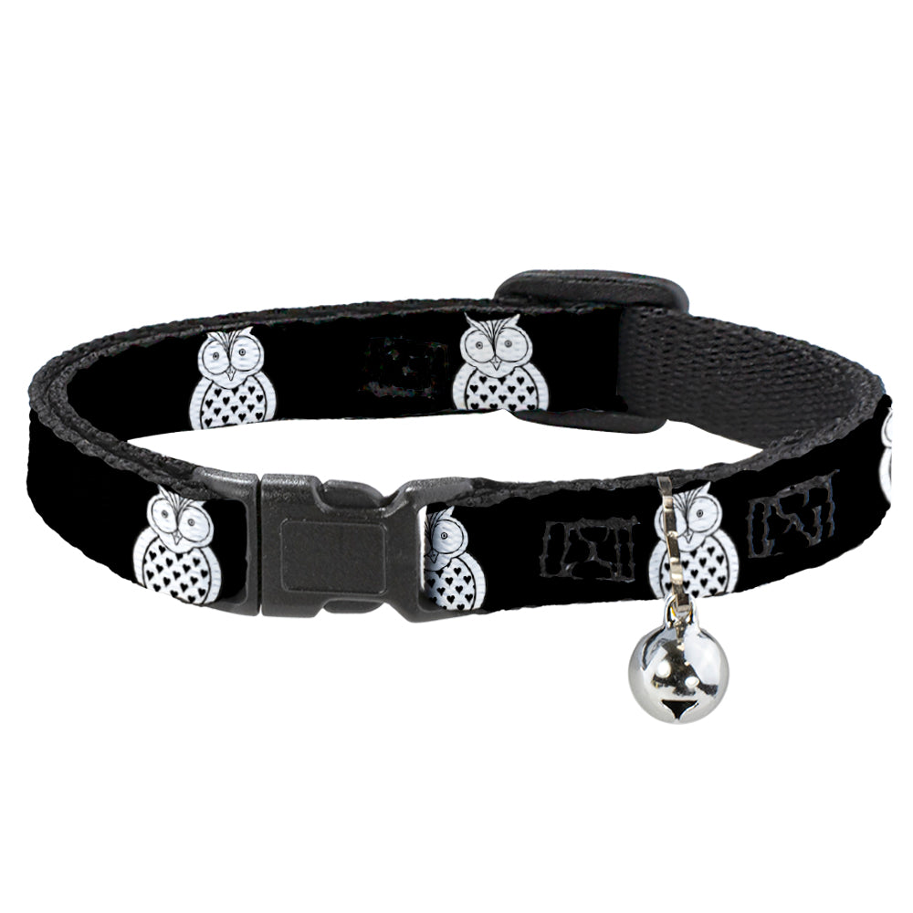 Cat Collar Breakaway - Owls Black White1 Breakaway Cat Collars Buckle-Down   