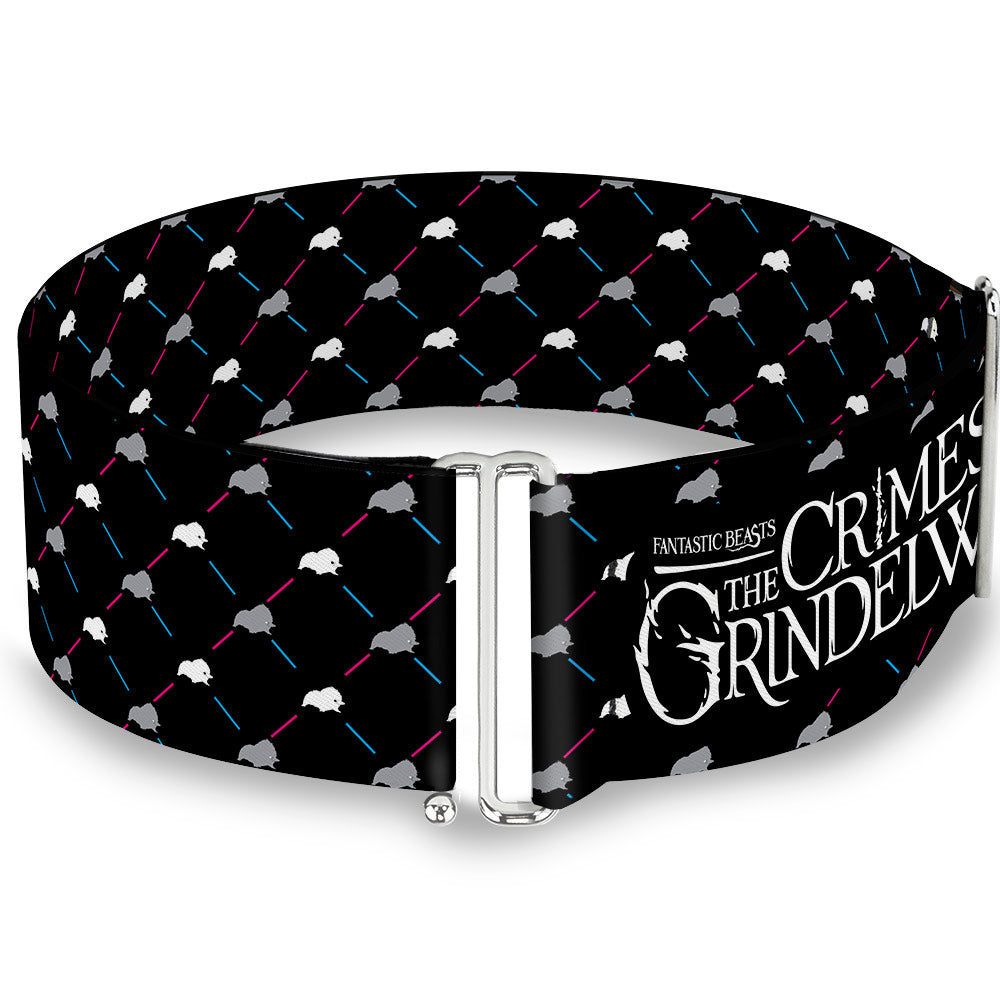 Cinch Waist Belt - FANTASTIC BEASTS THE CRIMES OF GRINDELWALD Baby Niffler Monogram Black Silver Pink Blue Womens Cinch Waist Belts Fantastic Beasts and Where to Find Them REGULAR - 23-44"