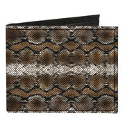 Canvas Bi-Fold Wallet - Snake Skin 2 Canvas Bi-Fold Wallets Buckle-Down   