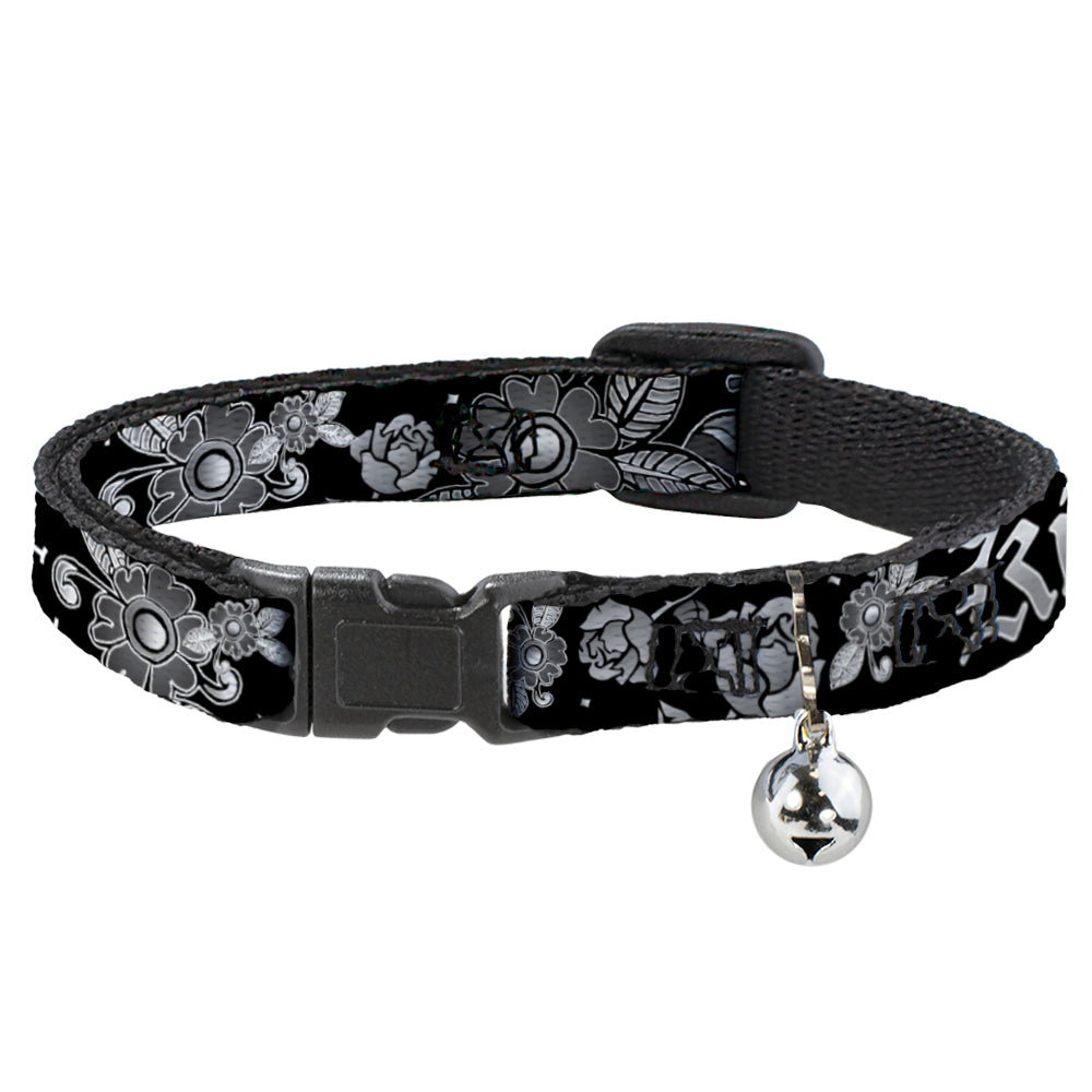 Cat Collar Breakaway - Love Kills Black White Breakaway Cat Collars Buckle-Down   