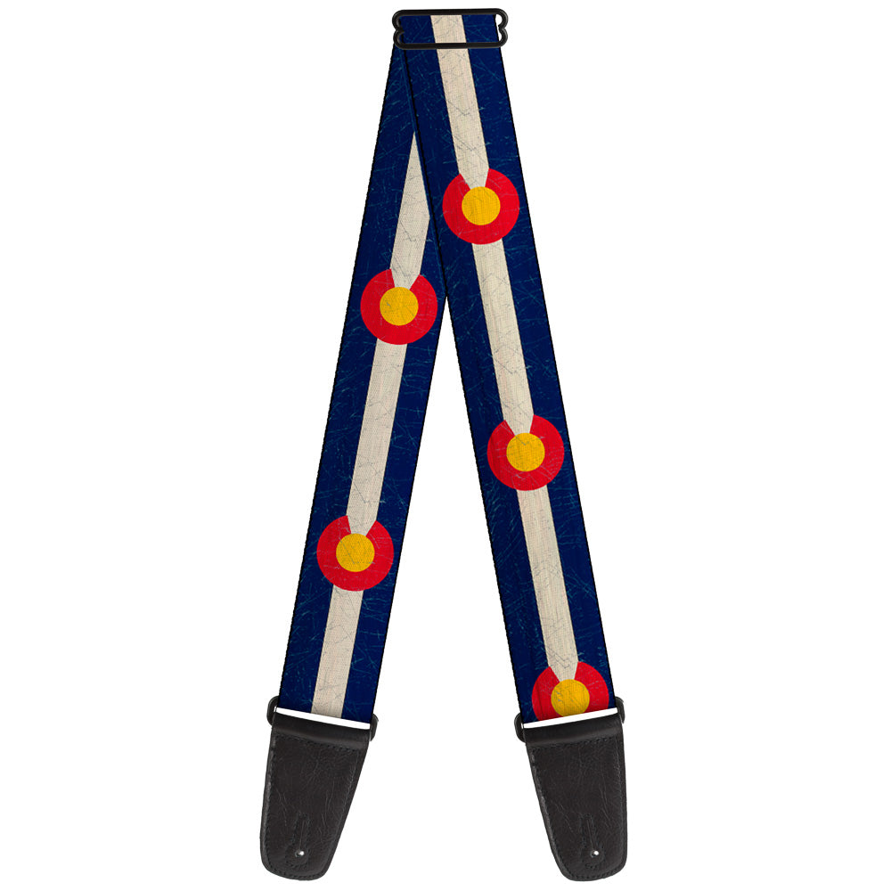 Guitar Strap - Colorado Flags2 Repeat Vintage Guitar Straps Buckle-Down   