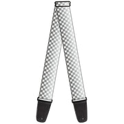 Guitar Strap - Checker Black White Fade Out Guitar Straps Buckle-Down   