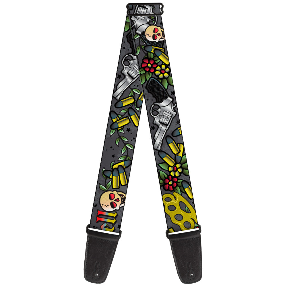 Guitar Strap - Born to Raise Hell Gray Guitar Straps Buckle-Down   