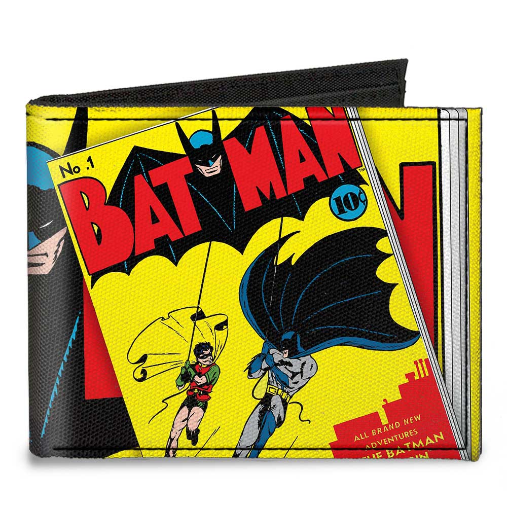 Canvas Bi-Fold Wallet - Classic BATMAN Issue #1 Robin & Batman Logo CLOSE-UP Cover Pose Canvas Bi-Fold Wallets DC Comics   