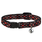 Cat Collar Breakaway - Mini Navajo Black Gray Red White Breakaway Cat Collars Buckle-Down   