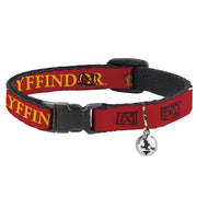 Cat Collar Breakaway with Bell - Harry Potter GRYFFINDOR & Crest Black/Red Breakaway Cat Collars Harry Potter