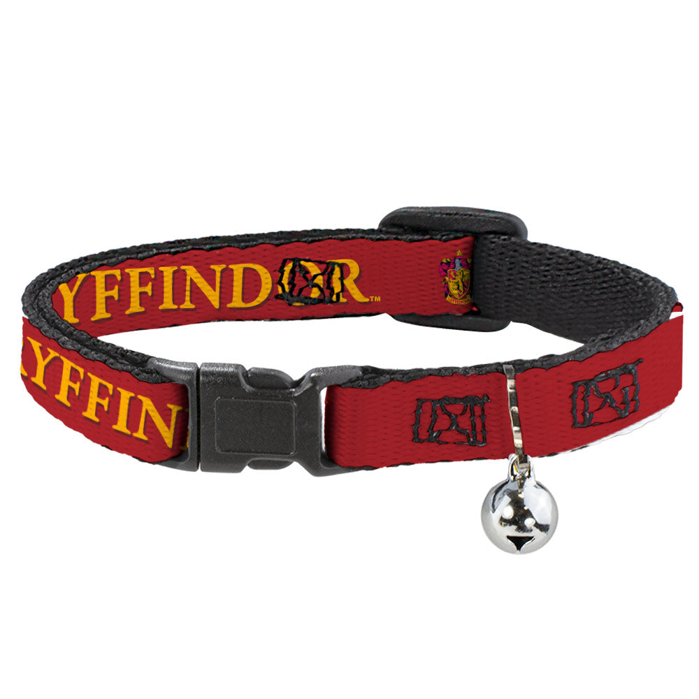 Cat Collar Breakaway with Bell - Harry Potter GRYFFINDOR & Crest Black/Red Breakaway Cat Collars Harry Potter