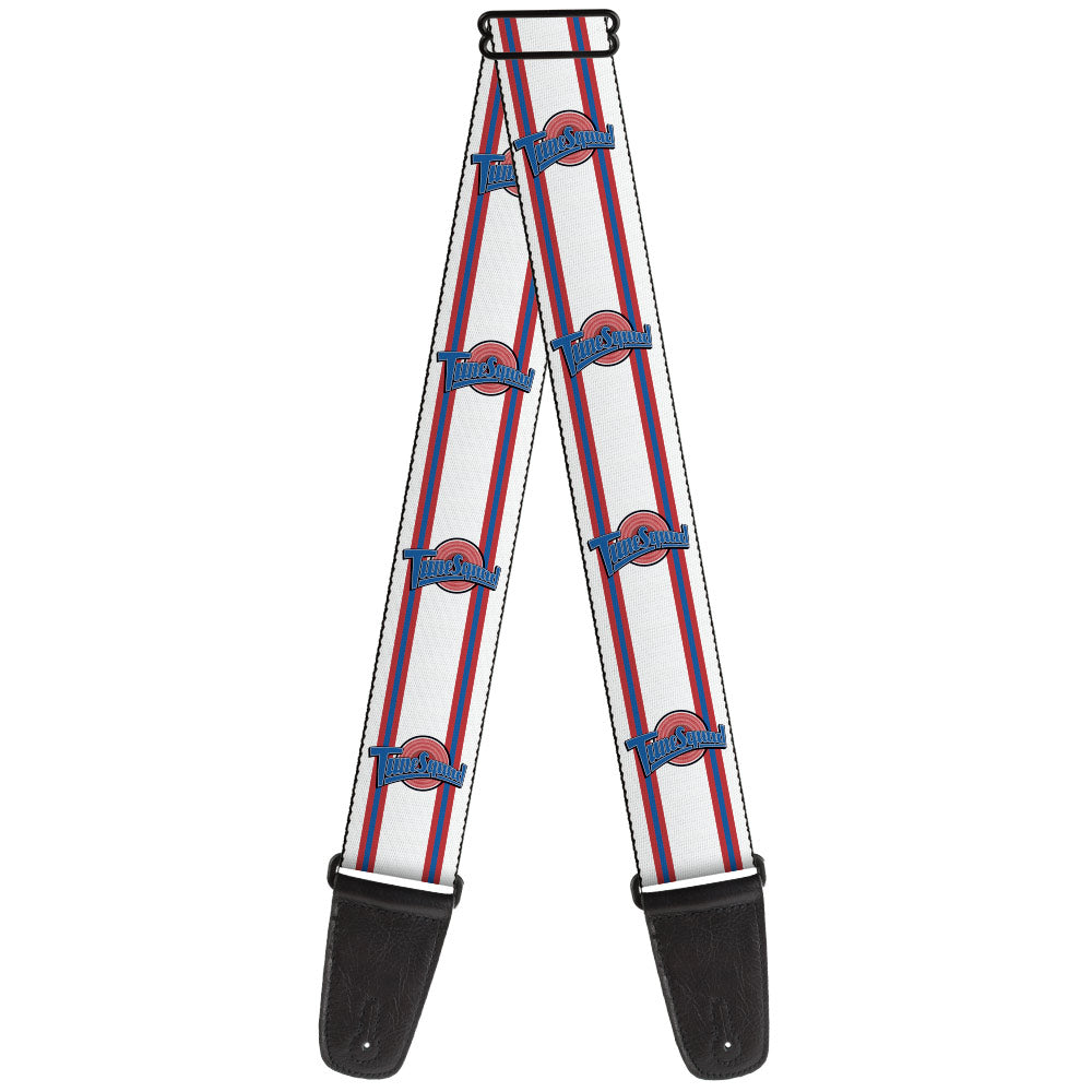 Guitar Strap - Space Jam TUNE SQUAD Logo Stripe White Red Blue Guitar Straps Looney Tunes   