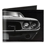 Canvas Bi-Fold Wallet - 1976 Challenger Black & White Canvas Bi-Fold Wallets Dodge   