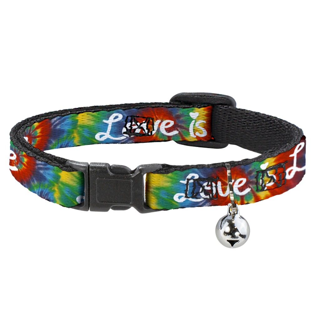 Cat Collar Breakaway - LOVE IS LOVE BD Tie Dye White Breakaway Cat Collars Buckle-Down   
