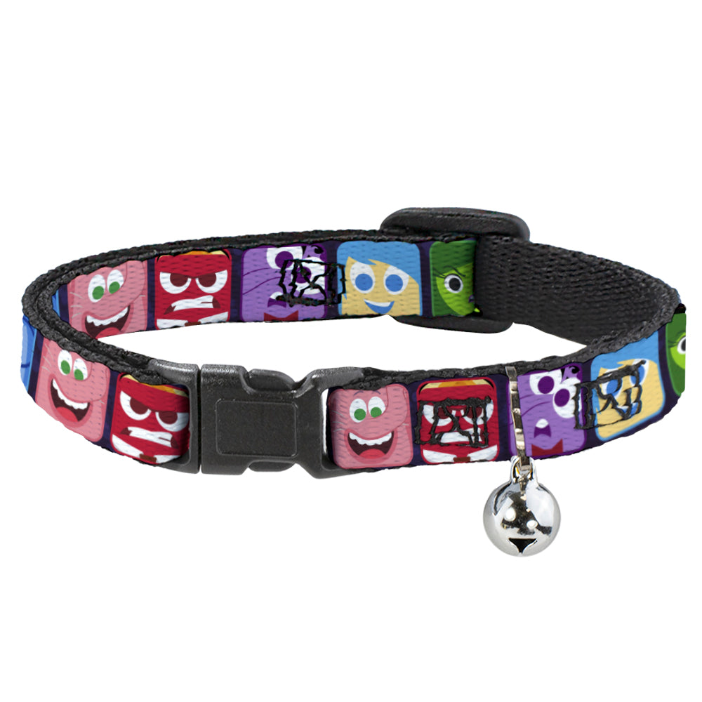 Cat Collar Breakaway - Inside Out 6-Character Expression Blocks Purple Multi Color Breakaway Cat Collars Disney   
