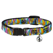 Cat Collar Breakaway - Stained Glass Mosaic Multi Color Breakaway Cat Collars Buckle-Down   