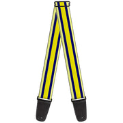 Guitar Strap - Stripes Light Yellow Navy Yellow Guitar Straps Buckle-Down   