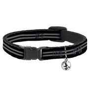 Cat Collar Breakaway - Stripe Black Gray Breakaway Cat Collars Buckle-Down   
