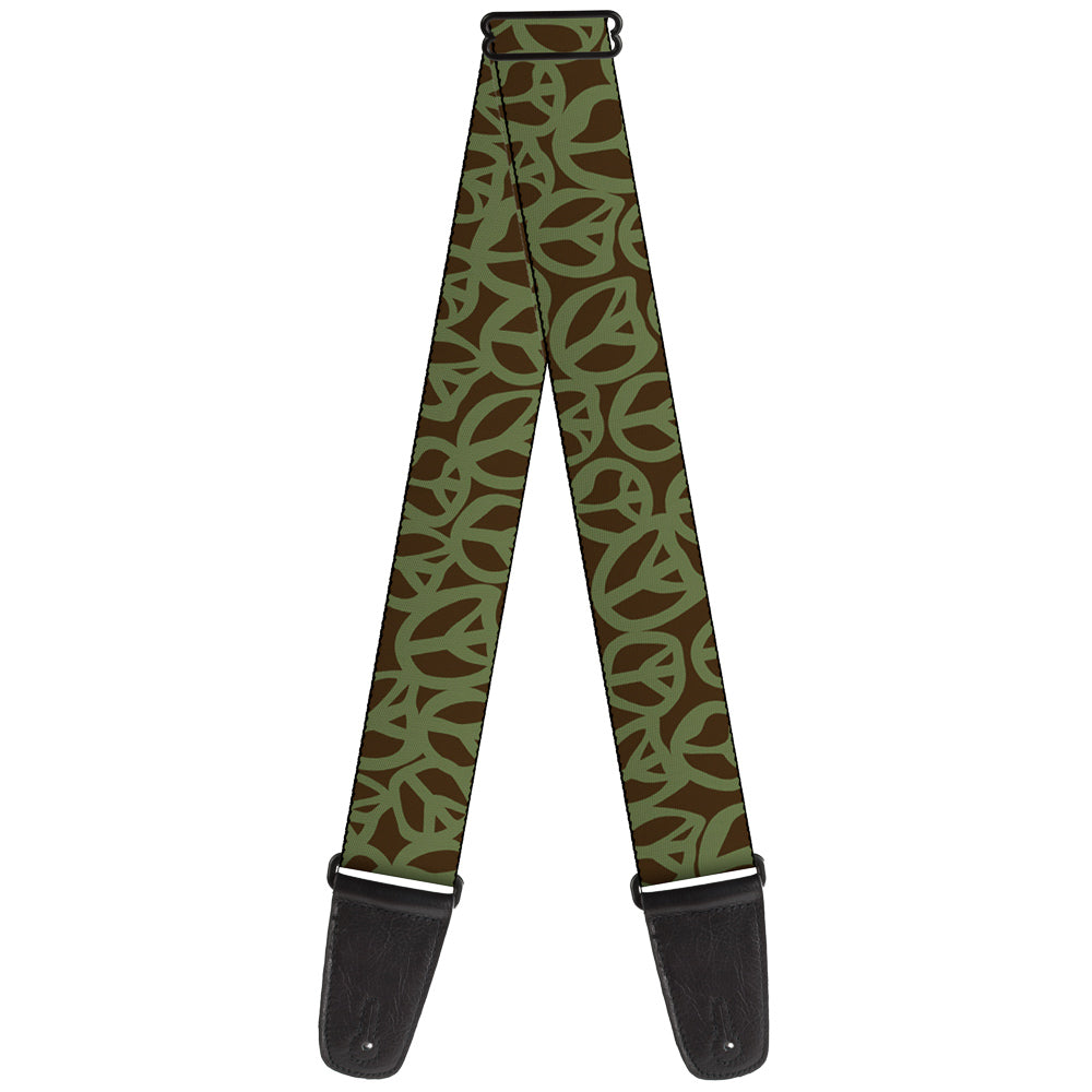 Guitar Strap - Peace Brown Olive Guitar Straps Buckle-Down   