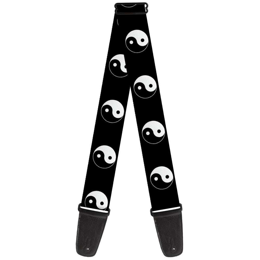 Guitar Strap - Ying Yang Symbol Black White Guitar Straps Buckle-Down   