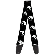Guitar Strap - Ying Yang Symbol Black White Guitar Straps Buckle-Down   