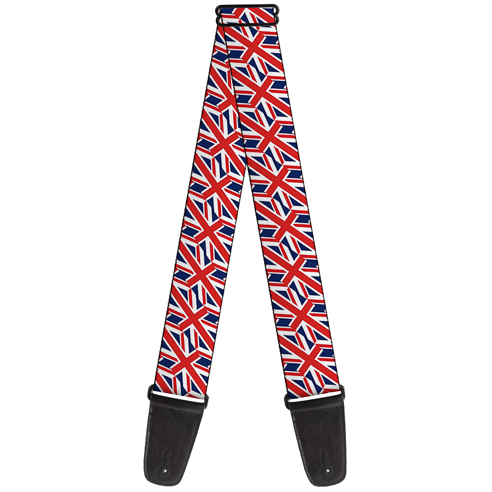 Guitar Strap - United Kingdom Flags Diagonal Guitar Straps Buckle-Down   