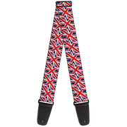 Guitar Strap - United Kingdom Flags Diagonal Guitar Straps Buckle-Down   