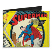 Canvas Bi-Fold Wallet - Classic SUPERMAN #1 Flying Cover Pose Canvas Bi-Fold Wallets DC Comics   