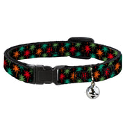 Cat Collar Breakaway - Palm Trees Black Multi Color Breakaway Cat Collars Buckle-Down   