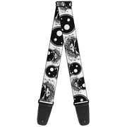Guitar Strap - Space Your Face White Black Guitar Straps Grateful Dead   