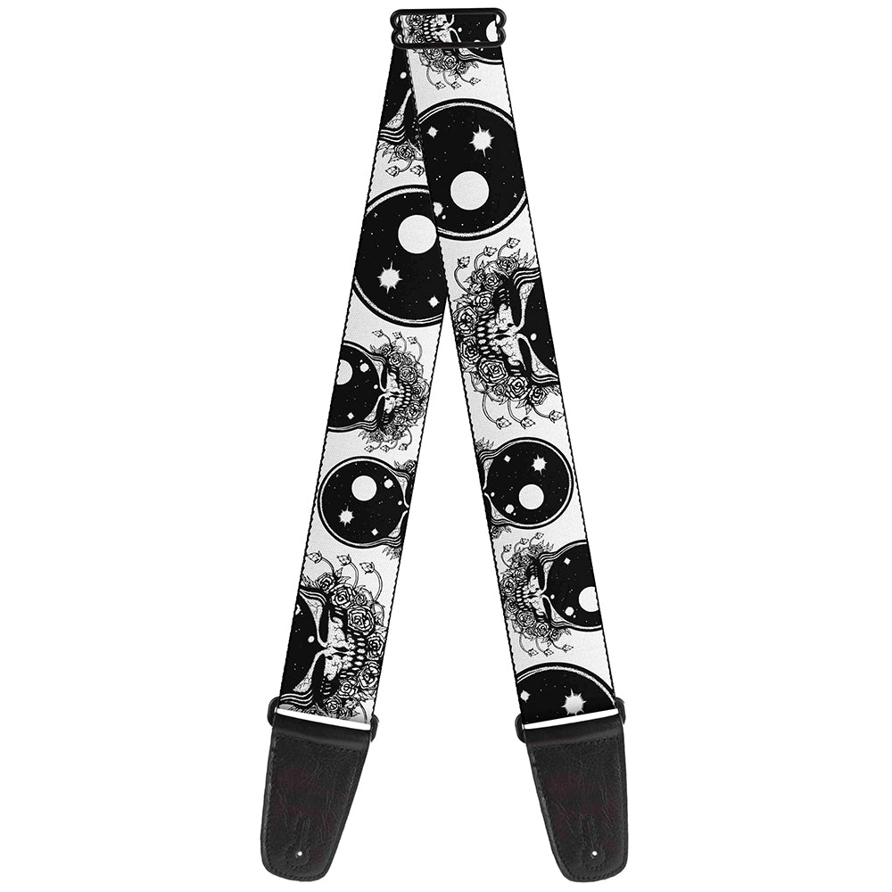 Guitar Strap - Space Your Face White Black Guitar Straps Grateful Dead   