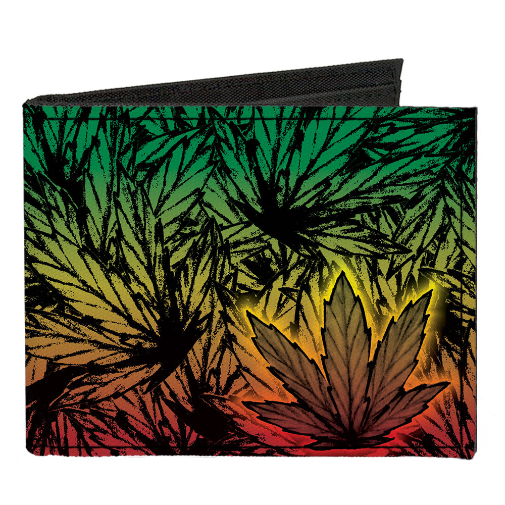 Canvas Bi-Fold Wallet - Marijuana Haze Rasta Rasta Canvas Bi-Fold Wallets Buckle-Down   