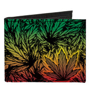 Canvas Bi-Fold Wallet - Marijuana Haze Rasta Rasta Canvas Bi-Fold Wallets Buckle-Down   