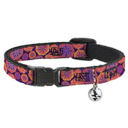 Cat Collar Breakaway - Boho Mandala Purples Oranges Pinks Breakaway Cat Collars Buckle-Down   