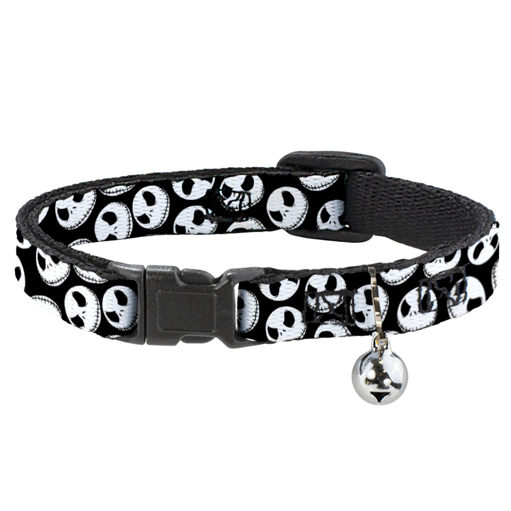 Cat Collar Breakaway - NBC Jack Expressions Scattered Black White Breakaway Cat Collars Disney   