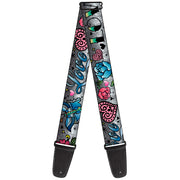 Guitar Strap - Love Love Gray Guitar Straps Buckle-Down   