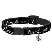 Cat Collar Breakaway - RACKS ON RACKS Black White Breakaway Cat Collars Buckle-Down   