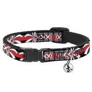 Cat Collar Breakaway - Corset Lace Up w Bow Black Red Breakaway Cat Collars Buckle-Down   