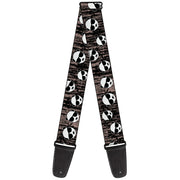 Guitar Strap - Panda w Sunglasses & Palm Trees Guitar Straps Buckle-Down   