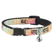 Cat Collar Breakaway - Bandana Paisley Ombre Pastel Black Breakaway Cat Collars Buckle-Down   