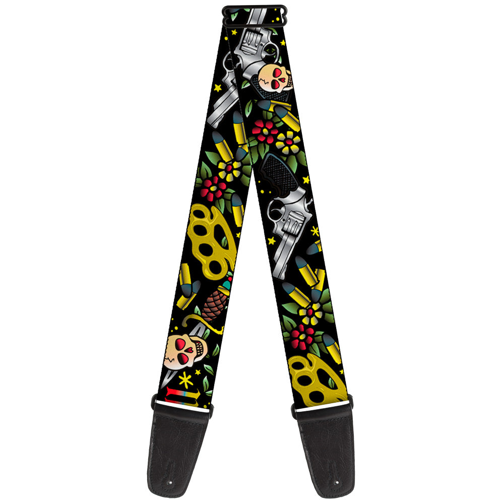 Guitar Strap - Born to Raise Hell Black Guitar Straps Buckle-Down   