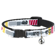 Cat Collar Breakaway - Star Wars REBEL PILOT Rebel Alliance Insignia Lightsaber X-Wing Fighter White Red Yellow Gray Breakaway Cat Collars Star Wars   