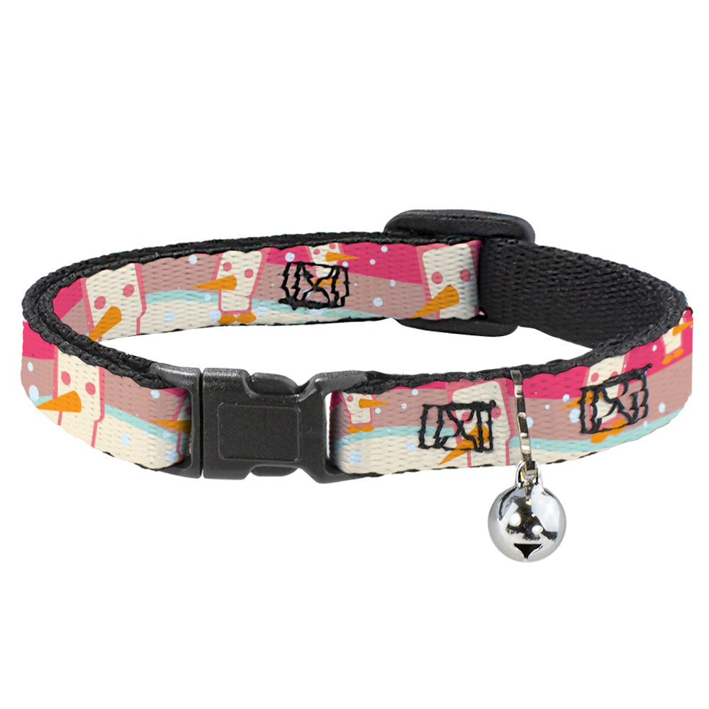 Cat Collar Breakaway - Block Penguins Mauve Breakaway Cat Collars Buckle-Down   