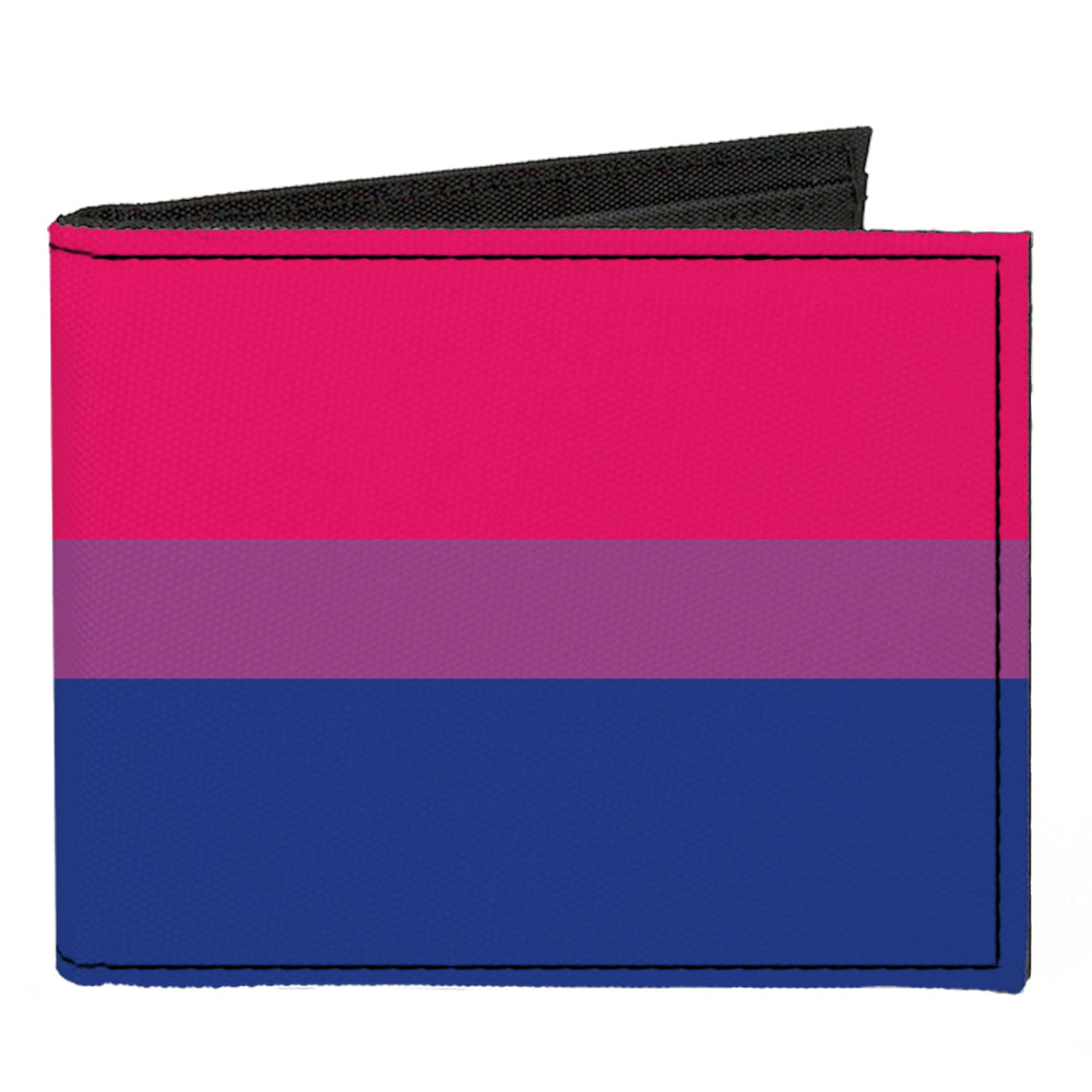 Canvas Bi-Fold Wallet - Flag Bisexual Pink Purple Blue Canvas Bi-Fold Wallets Buckle-Down   