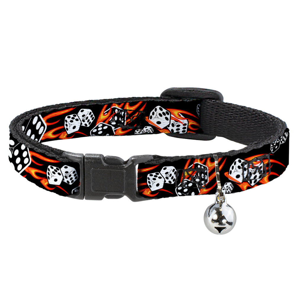 Cat Collar Breakaway - Flaming Dice Breakaway Cat Collars Buckle-Down   