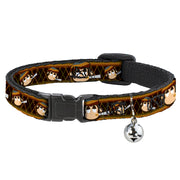 Cat Collar Breakaway - Multi Smoking Monkey Argyle Brown Breakaway Cat Collars Buckle-Down   