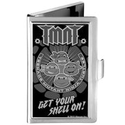 Business Card Holder - SMALL - TMNT Group Pose Shell GET YOUR SHELL ON! Brushed Silver Business Card Holders Teenage Mutant Ninja Turtles