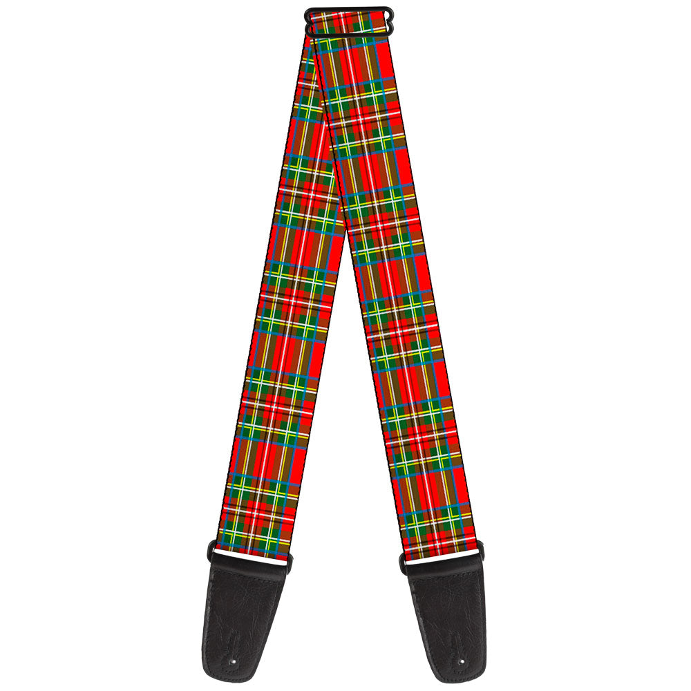 Guitar Strap - Tartan Plaid Red Green Guitar Straps Buckle-Down   