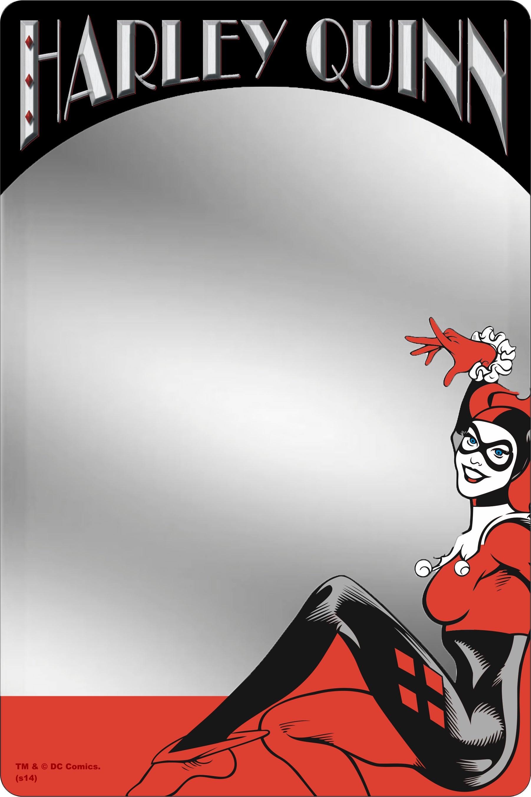Locker Mirror - HARLEY QUINN Sitting Pose Locker Mirrors DC Comics   